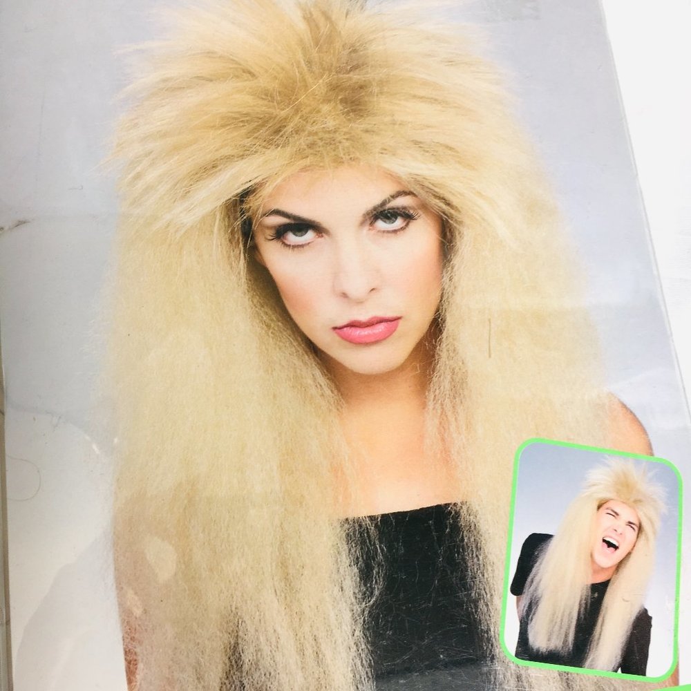 80's Punk Sorceress Deluxe Blonde Wig Rubie’s 50720 NWT - Picture 4 of 8